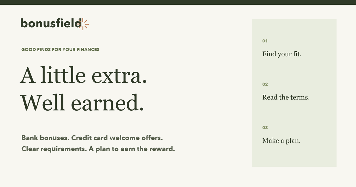 Bank account bonuses: compare current offers and requirements | BonusField